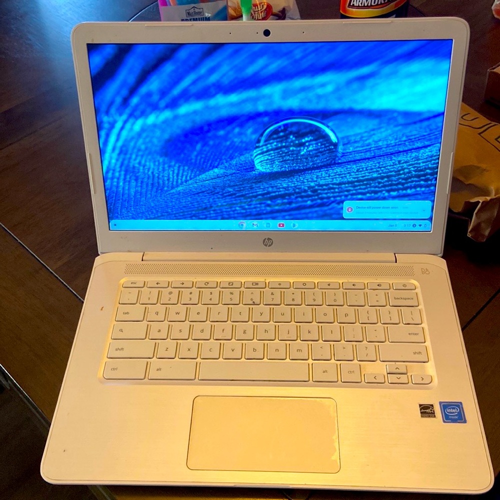 HP 14 14" Chromebook Intel Celeron N3350 4GB RAM 32GB eMMC Snow White